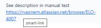 2 -But in the TEST EXECUTION, in the field DESCRIPTION of the TEST, the hyperlink is displayed as a 'smart-link'.jpg